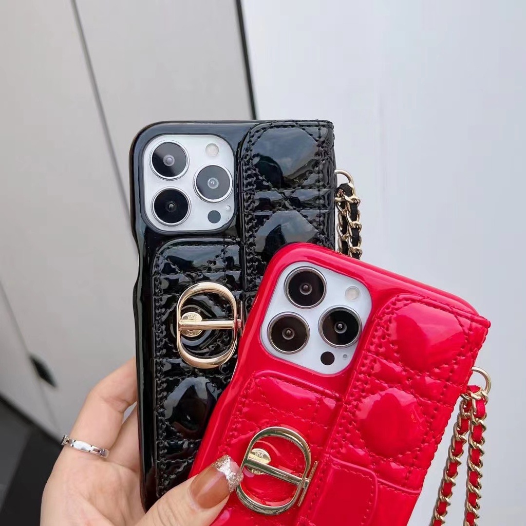 Bao Da Điện Thoại Nắp Lật Kèm Ngăn Đựng Thẻ Và Dây Đeo Cho IPhone 14 Pro Max i12 XR XS Max