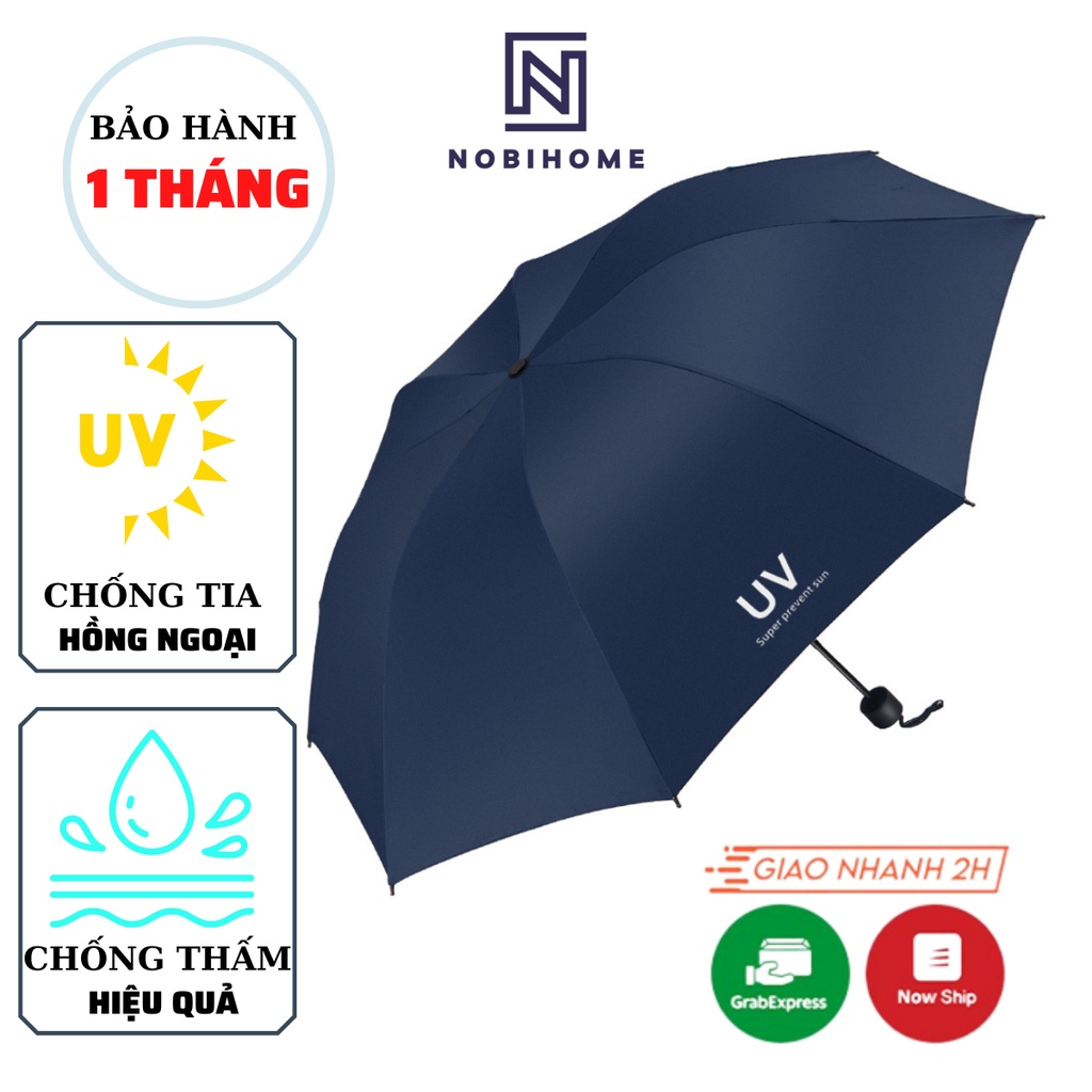 Ô Che Mưa Che Nắng Chống Tia UV  Gấp Gọn 8 Nan Nobihome,dù che mưa che nắng chống tia UV gấp gọn 8 nan