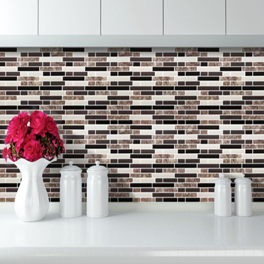 1 Miếng Dán Tường 3D Tự Dính Chống Nước Dễ Tháo Gỡ Trang Trí Nhà Bếp