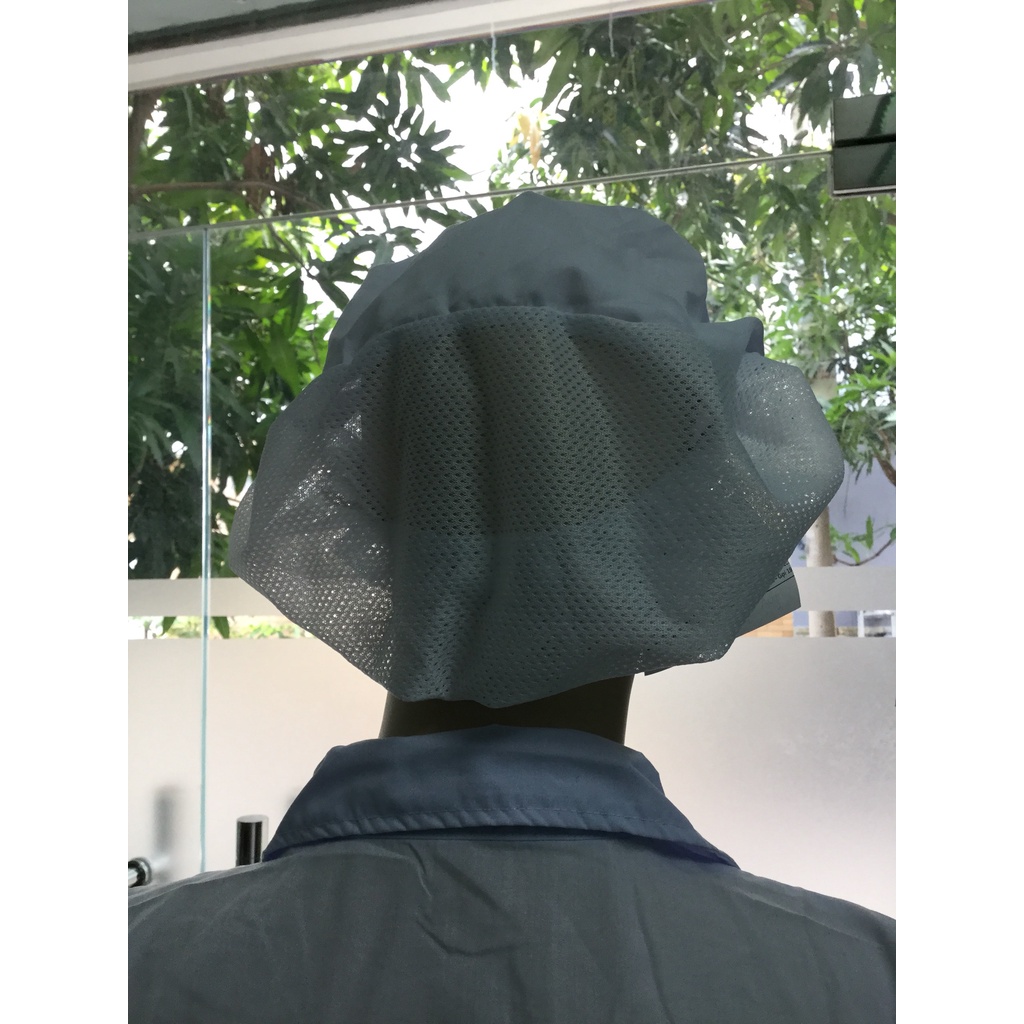 COMBO 3 NÓN KẾT XẾP LY VẢI SILK CÓ BÚI TÓC DÙNG TRONG NGÀNH THỦY SẢN, THỰC PHẨM
