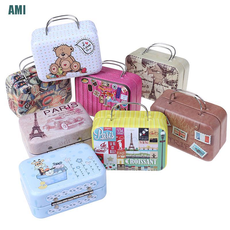 Vali Mini Bằng Kim Loại Trang Trí Cho Nhà Búp Bê