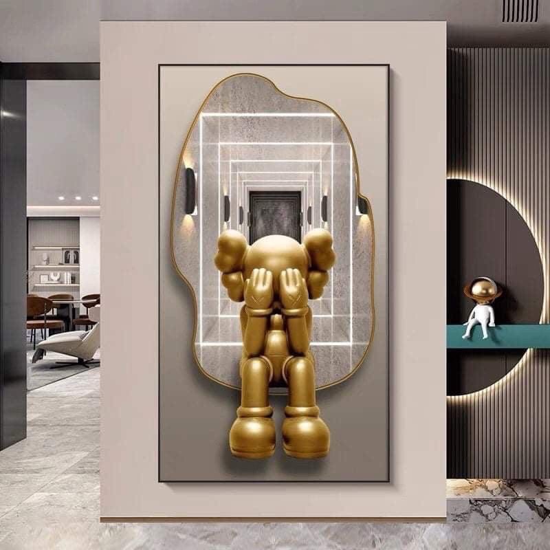 Tranh Treo Tường Chú Gấu Kaws Toy Treo Tường Phòng Khách/ Game/ Gaming/ RObot/ Bearbrick Siêu Marvel shop quần áo