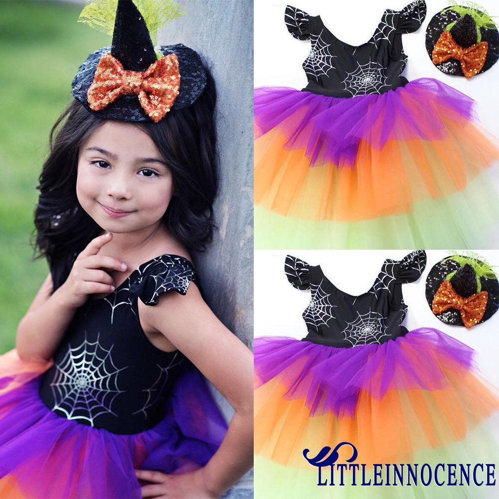 Đầm tutu họa tiết haloween xinh xắn dành cho bé gái