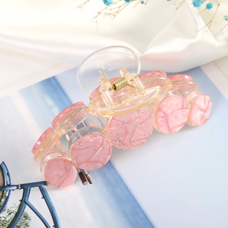 Kẹp tóc acrylic phối trong suốt phong cách Hàn Quốc