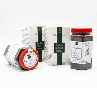 Combo 2 muối ngâm chân Sinh Dược 550g Tặng kèm 1 bánh xà bông thảo dược