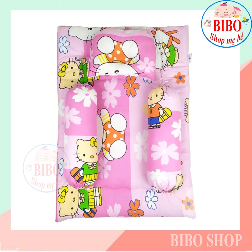 Bộ Nệm Gối Sơ Sinh Vải Cotton Thắng Lợi_Gối sơ sinh chống bẹt đầu_Cặp gối ôm sơ sinh_Nệm cho bé