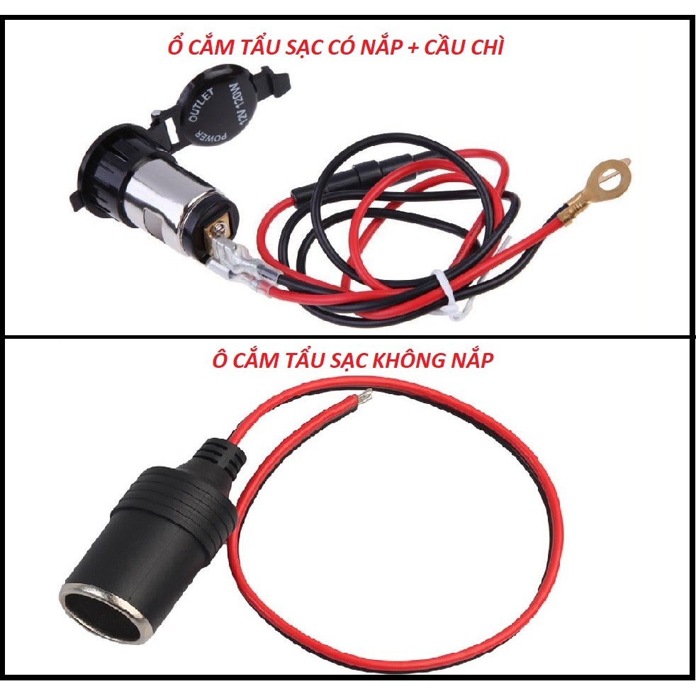 Ổ Cắm Đầu Tẩu Sạc 12V trên Ô Tô