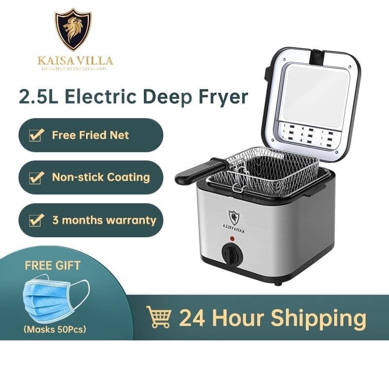 Kaisa Villa nồi chiên ngập dầu mini người câm Nồi chiên điện cá viên 2.5l Nồi chiên ngập dầu