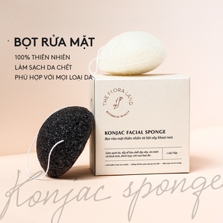 Bọt Biển Rửa Mặt Konjac Facial Sponge – The Flora Land