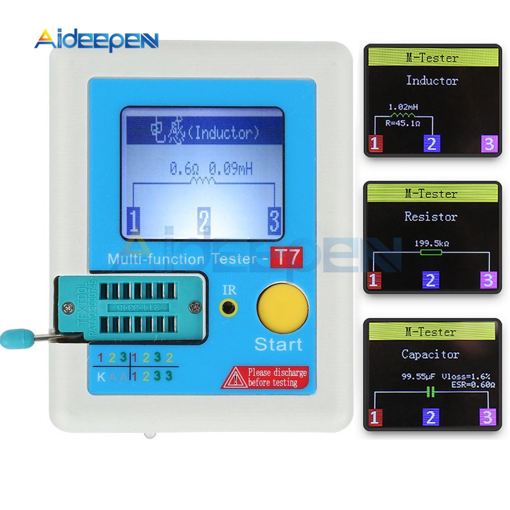 T7 TC-T7-H TCR-T7 LCR-TC1 Transistor Tester ESR Diode Triode Capacitance MOS/PNP/NPN LCR ESR TFT LCD Screen Tester Multimeter | BigBuy360 - bigbuy360.vn