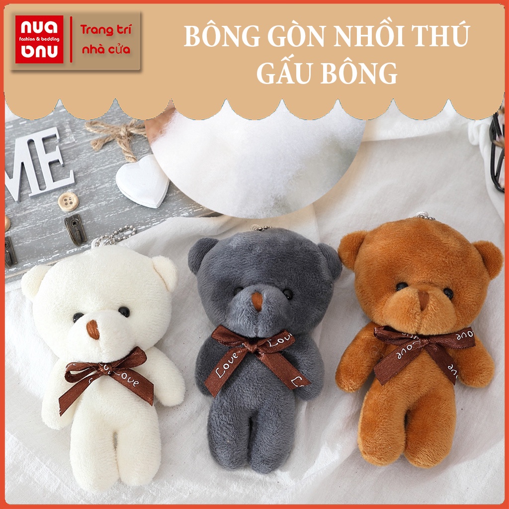 Bông nhồi gối, bông gòn nhồi thú, bổ sung thêm cho ruột gối nằm gối ôm sợi nhân tạo 3 chiều 15D trang trí decor