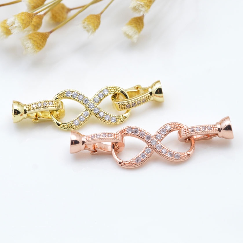 [K26B] Phụ kiện trang sức (DIY) - Chốt khóa số 8 vô cực làm vòng cổ vòng tay