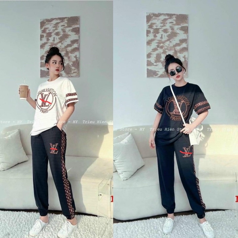 (Bigsize lê Nữ 60kg-95kg) Sét bộ thể thao LV siêu hot