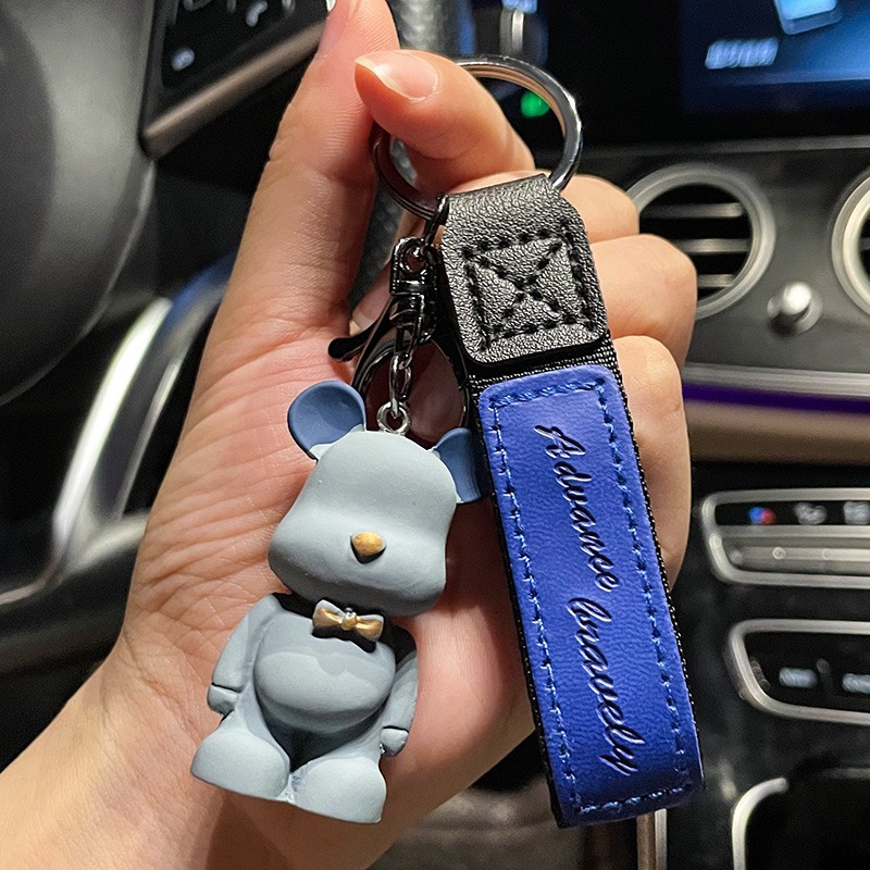 [ sỉ như lẻ ] Móc khóa  GẤU BEARBRICK  dễ thương dùng treo balo , móc khoá kèm dây phụ kiện  như hình