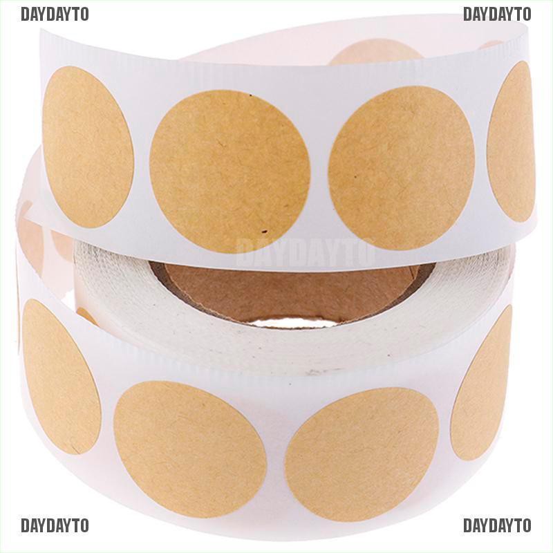 Set 500 Nhãn Dán Tròn Rỗng Dùng Trang Trí Gói Hàng DIY