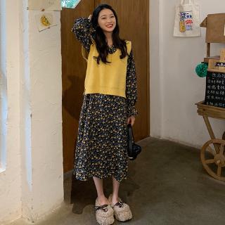 Đầm Hoa Dáng Dài Qua Gối Thời Trang Mùa Thu 2019