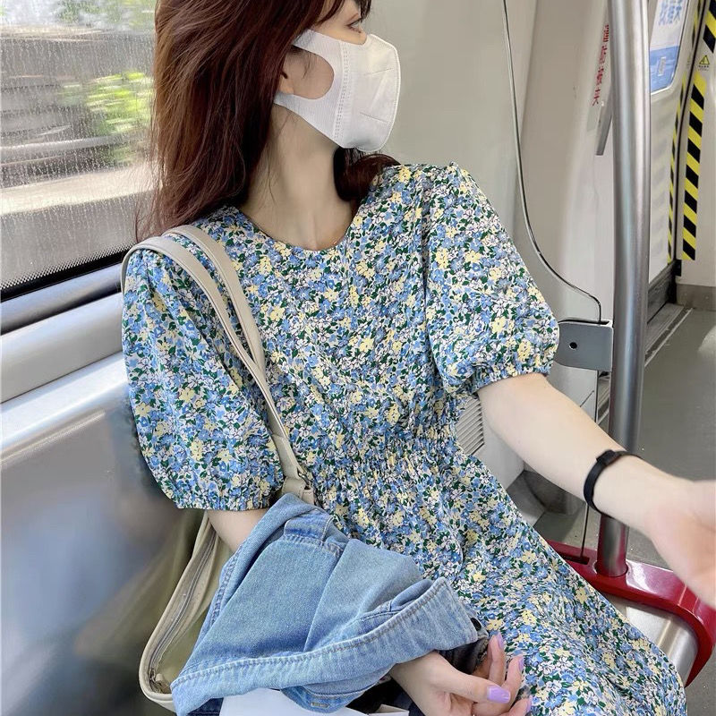 Đầm Hoa Tay Ngắn Thời Trang Dành Cho Nữ