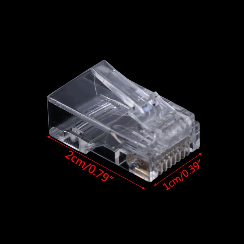 Set 100 / 25 Đầu Nối Mạ Vàng RJ45 CAT5 CAT5E Connec