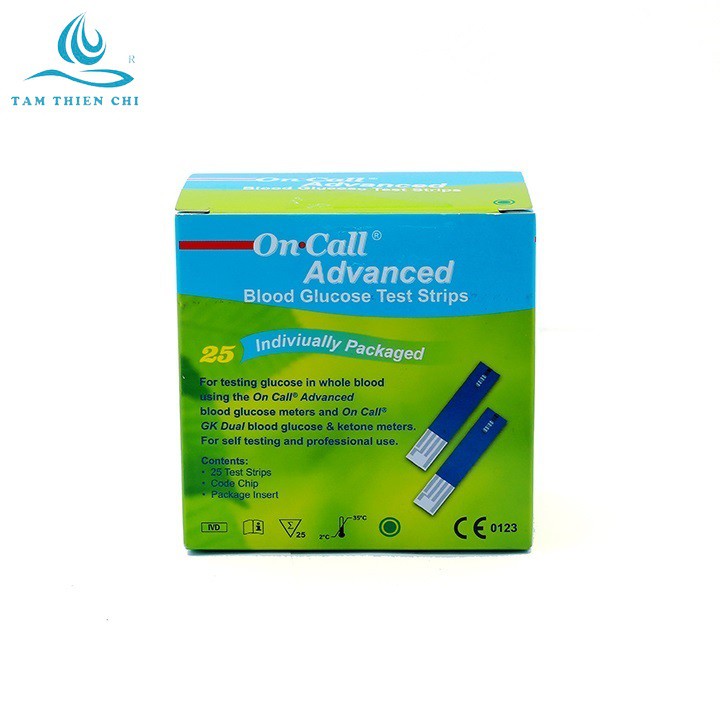 Que thử đường huyết ACON On Call Advanced hộp 25 test rời