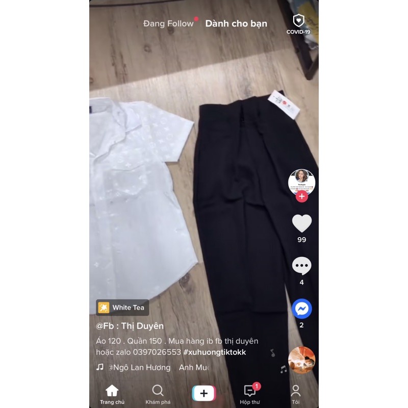 sét quần baggy chun cạp sau áo sơmi lụa