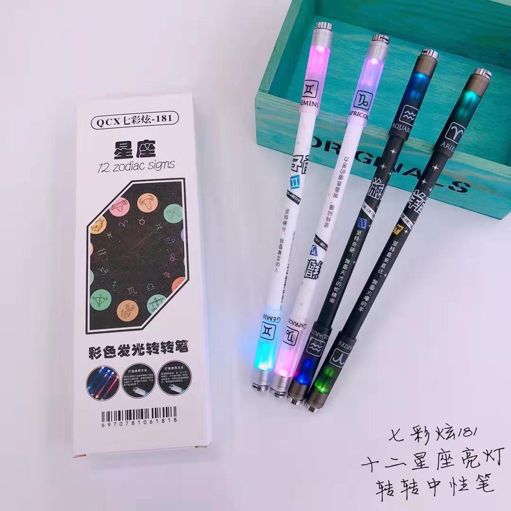 Bút Quay nghệ thuật 12 Cung Hoàng Đạo - Mod Có Đèn Led Siêu Sáng dành cho Pen Spinning