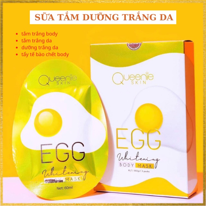 Sữa Tắm Dưỡng Trắng Da Dưỡng Ẩm Dưỡng Da Tắm Trắng Trứng Gà Queenieskin Tắm Trắng Da Như Sữa Dưỡng Trắng Da Body