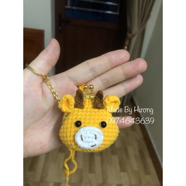 Túi đựng tỏi cho bé sơ sinh hình con trâu vàng ất sửa made by huong