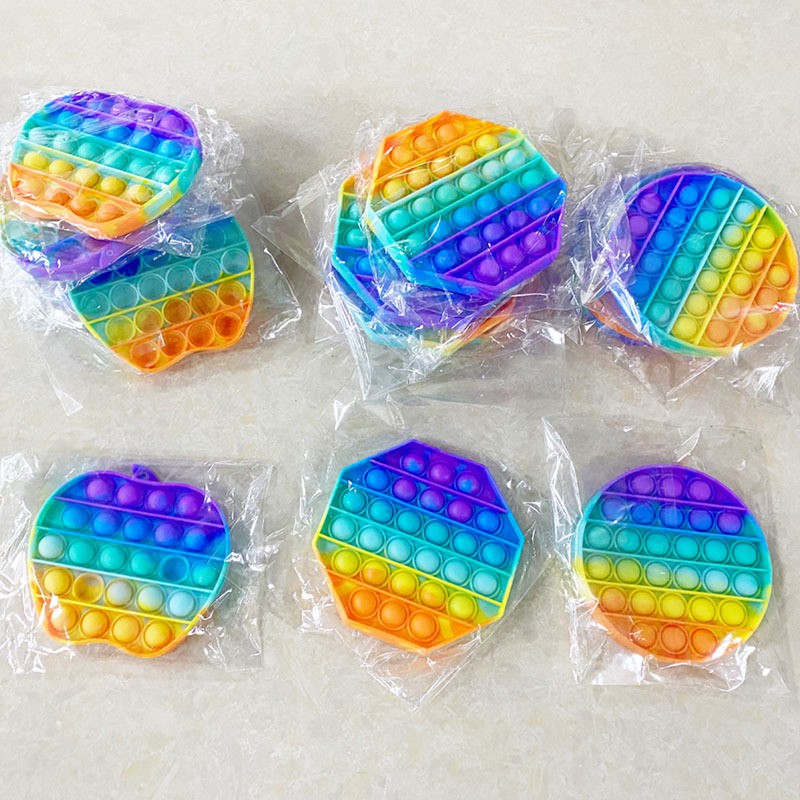 Pop Its Round Fidget Toy Push Bubble Stress Relief Kids Pop It Tiktok Đồ chơi bóp bong bóng giúp giải tỏa căng thẳng vui nhộn dành cho bé