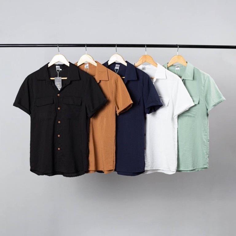 Hot Trend Áo Sơ Mi Nam Đũi Slim Kips Cao Cấp, Hot Trend Mùa Hè Fom Thoải Mái Thoáng Mát ⚡