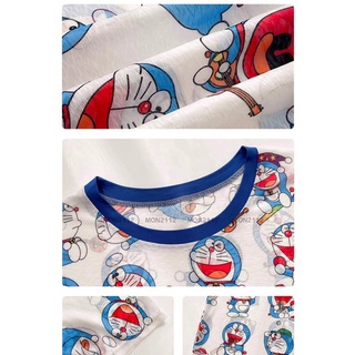 Áo thun Doraemon Doremon nữ thun chiffon mịn mát