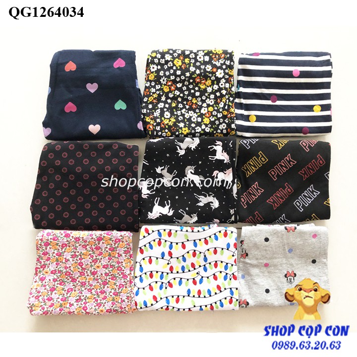 Quần legging dài hoa văn cho bé gái