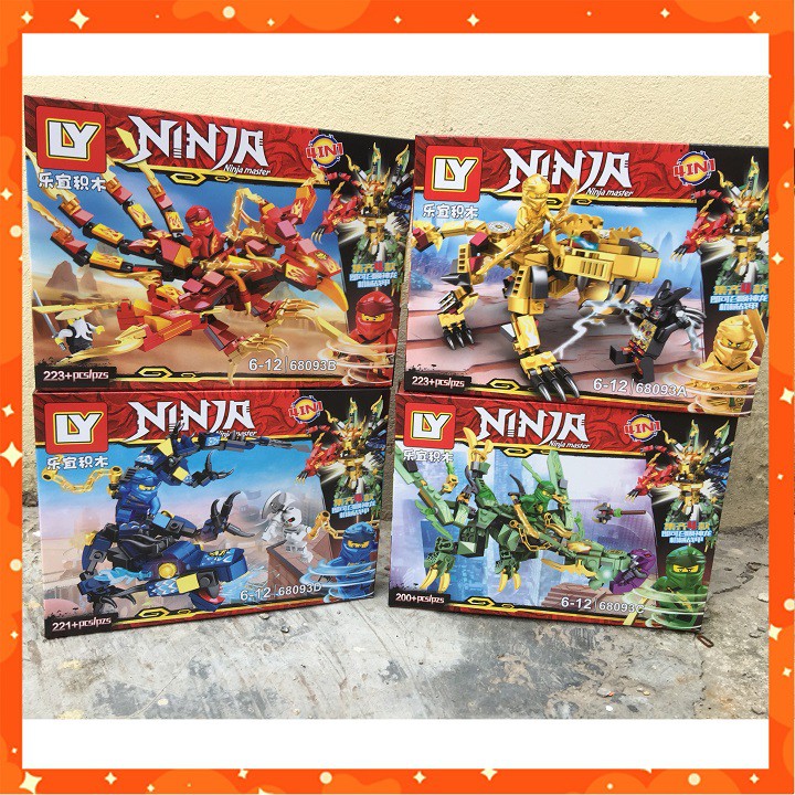 ĐỒ CHƠI LẮP RÁP COMBO 4 BỘ LEGO QUÁI THÚ NINZA