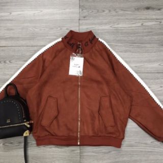 ÁO KHOÁC DA LỘN BOMBER ( hàng QC)