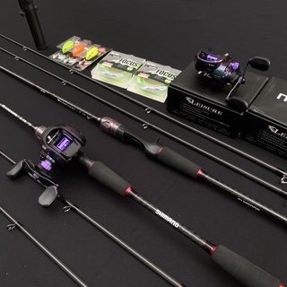 Bộ cần lure chất lượng , cần shimano attacker + máy noeby k7 full phụ kiện - đồ câu đinh thắng