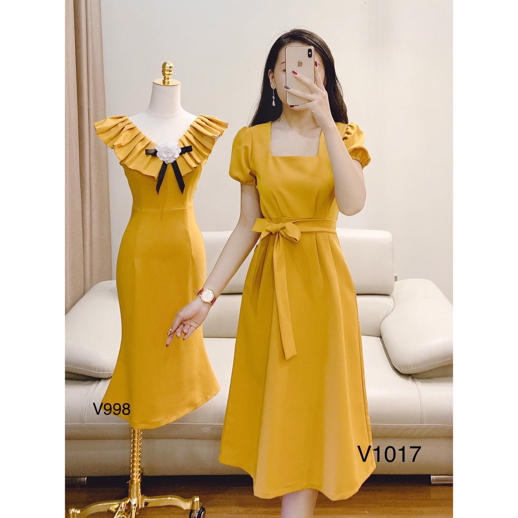 [ xả kho ] MiD Đầm suông V1017 Mie Design ảnh thật