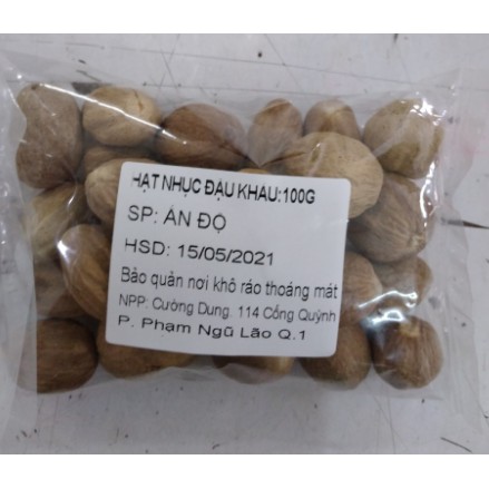 Hạt Nhục Đậu Khấu- Nutmeg-100gr