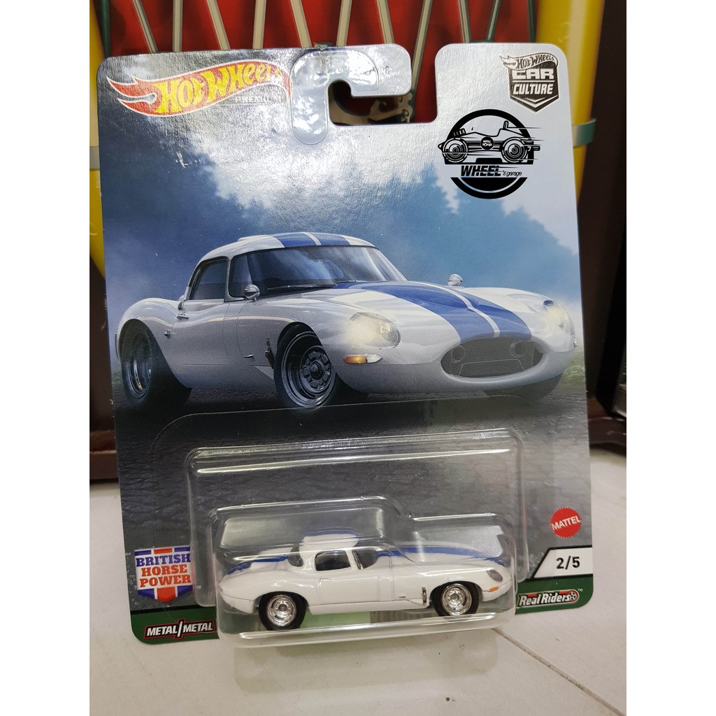 Xe mô hình đồ chơi bánh cao su Hotwheels 1:64 PREMIUM - CAR CULTURE - Jaguar Lightweight E-type