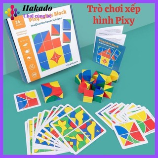 Đồ chơi gỗ rèn luyện tư duy không gian đa chiều 💕Khối lập phương Pixy 💕Pixy Cubes Block