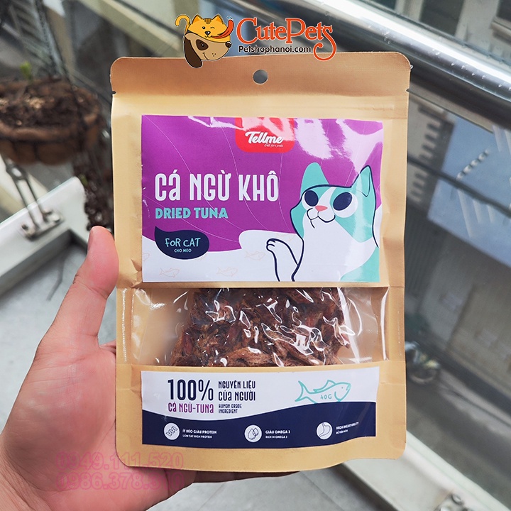 Cá Ngừ sấy khô cho MÈO Tellme 40g - CutePets