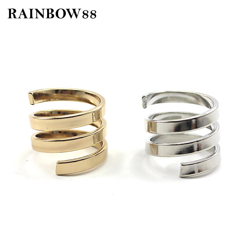 Finger Band Ring Fashion Unisex Finger Ring  3 Layers Spring Gold Unisex Special