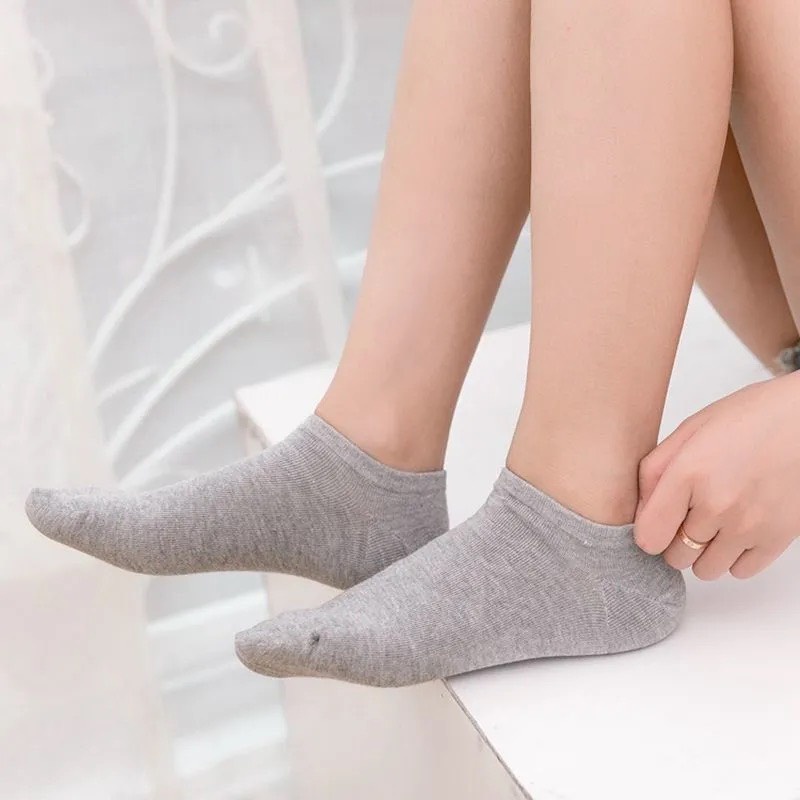 Tất vớ nam nữ trơn cổ ngắn basic