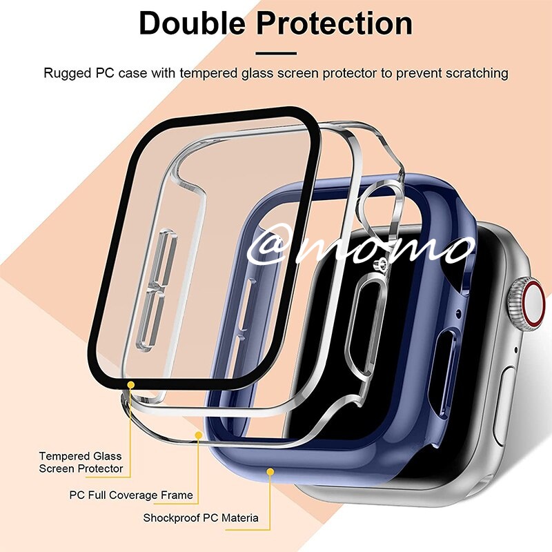 Ốp Bảo Vệ Mặt Đồng Hồ Apple Watch Series 7 6 SE 5 4 3 iWatch 45mm 41mm 44mm 40mm 42mm 38mm