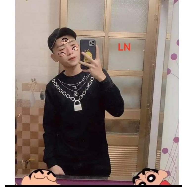 Áo vòng cổ xích khoá tráng gương bo gấu DA6