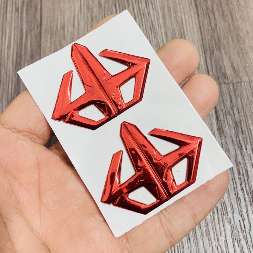 Tem 3d logo AB KIM CƯƠNG dán trang trí cánh bửng Honda Air Blade nhiều màu sáng bóng