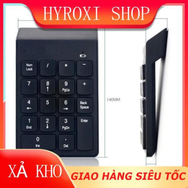 Bàn phím số rời không dây Wireless 2.4 GHz cho Laptop Máy tính Numpad K07 HYROXISHOP