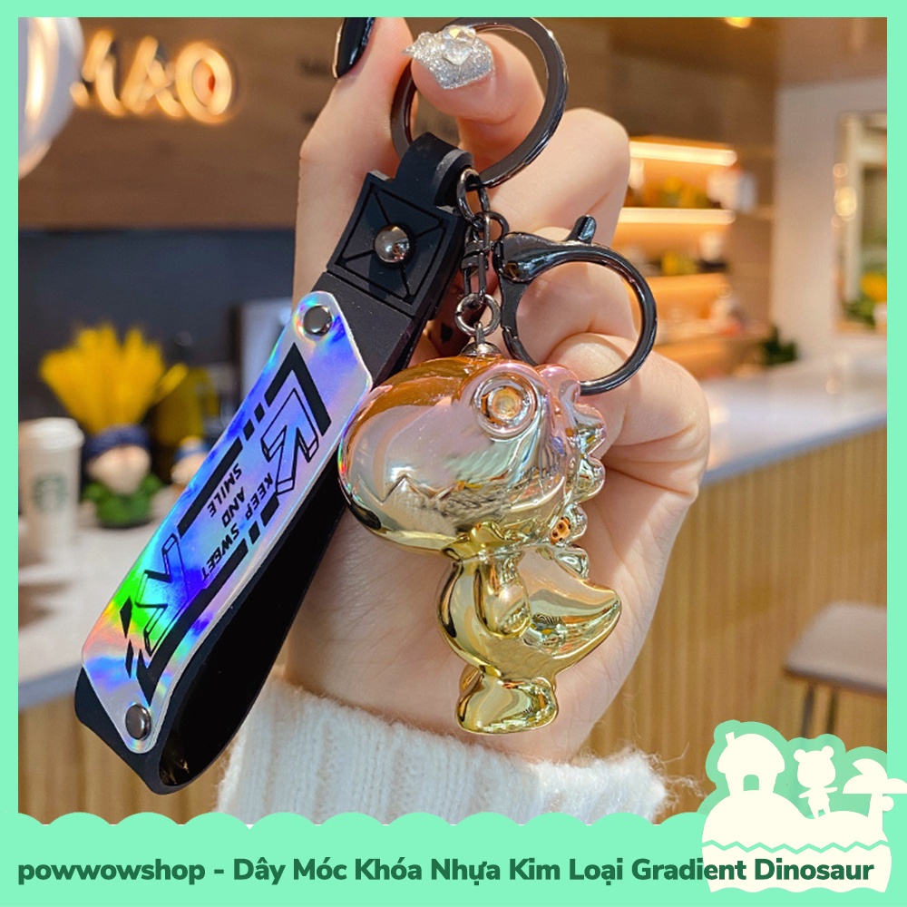 [Sẵn VN - Hỏa Tốc] Dây Móc Khóa Nhựa + Kim Loại Mẫu Dinosaur Colorful Khủng Long Đầy Màu Sắc