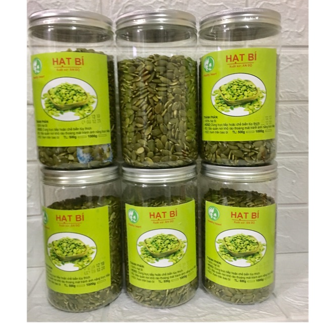 1kg Nhân Hạt Bí Xanh Ấn Độ rang chín hộp