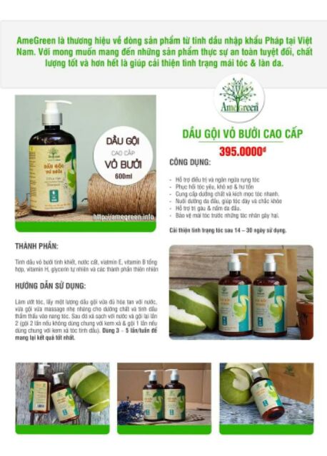 Dầu gội cao cấp vỏ Bưởi 6 in 1