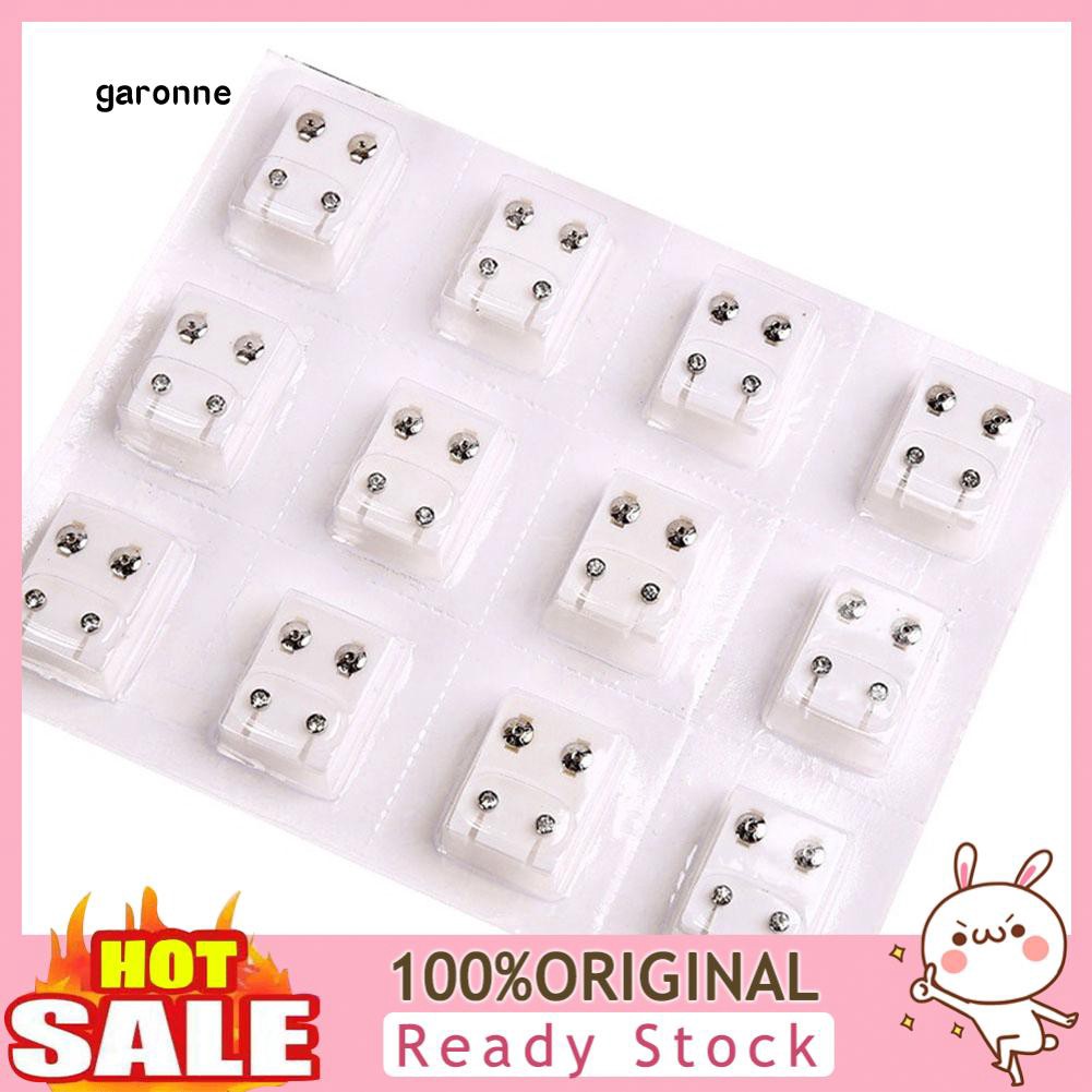 GA_12Pairs Metal Ear Studs Earrings for Piercing Machine Ear Piercing Tool Kit