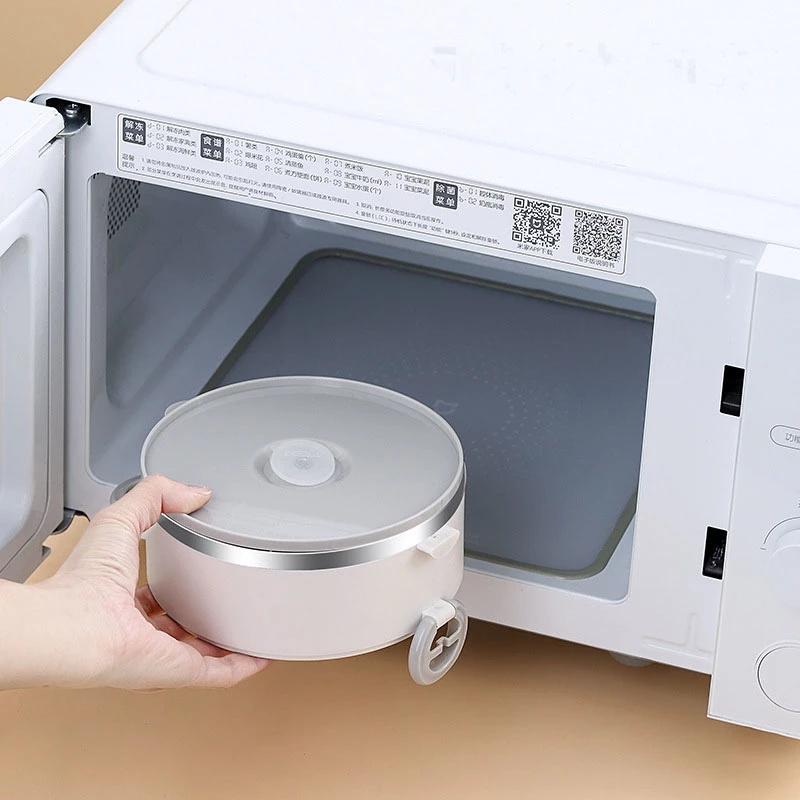 YIMAI - Hộp cơm inox giữ nhiệt không rỉ cao cấp nhiều ngăn đựng cơm văn phòng kèm túi giữ nhiệt và bộ muỗng đũa